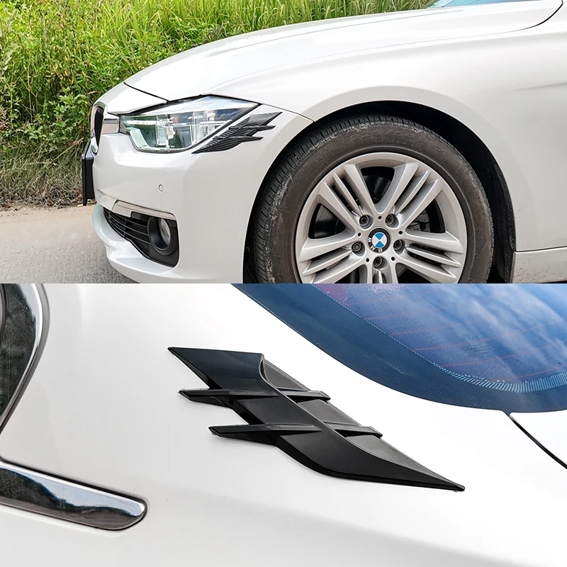 2PCS Car Side Wing Decor Stickers TPU Side Fender Trim Self-Adhesive Stripe Decal Decoration for Car Body for All Car Universal