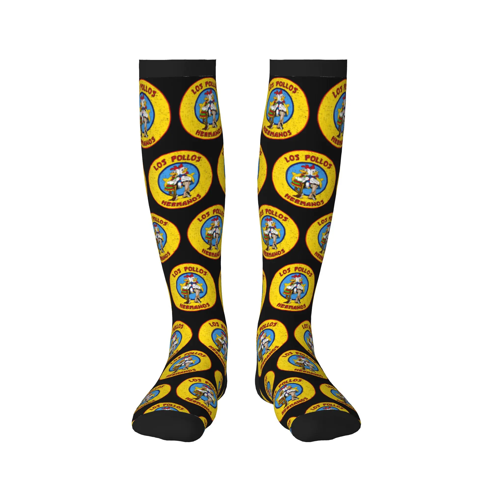 Los Pollos Hermanos Men's Sports Compression Socks Funny  Breaking Chicken Brothers Bad Spring Summer Autumn Winter Dress Socks view 2