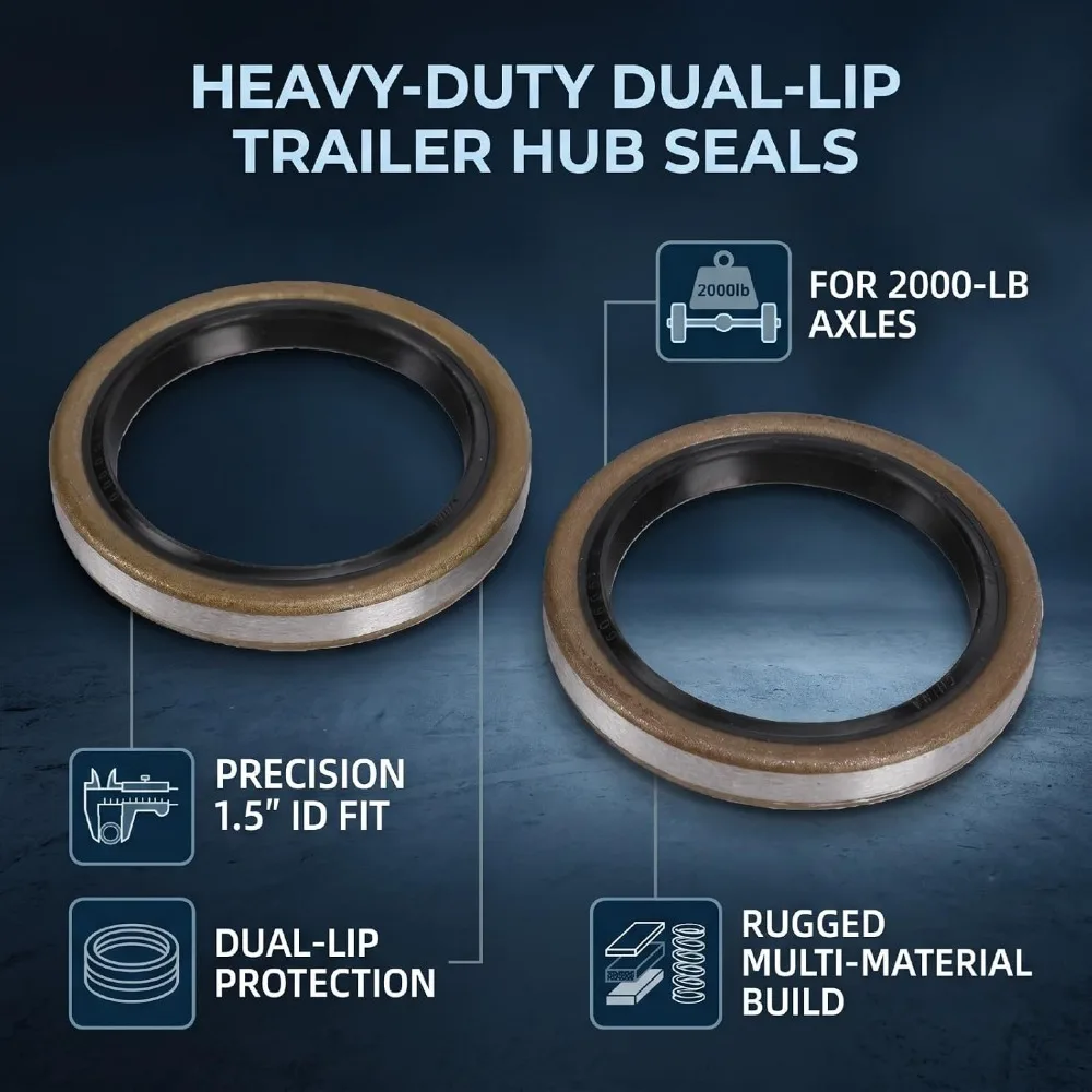 2pcs Double Lip Design Hub Wheel Grease Seal Grease Seal Type Premium Rear Axle Shaft Oil Seal Drive Axle Shaft Oil Seals