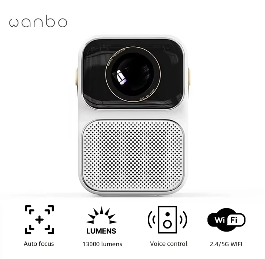 Wanbo T6 Max Mini Projector 4K 1080P Android 9.0 Portable Projector Beamer 650ANSI Lumen 5G WiFi Projector AI Voice Home Theater