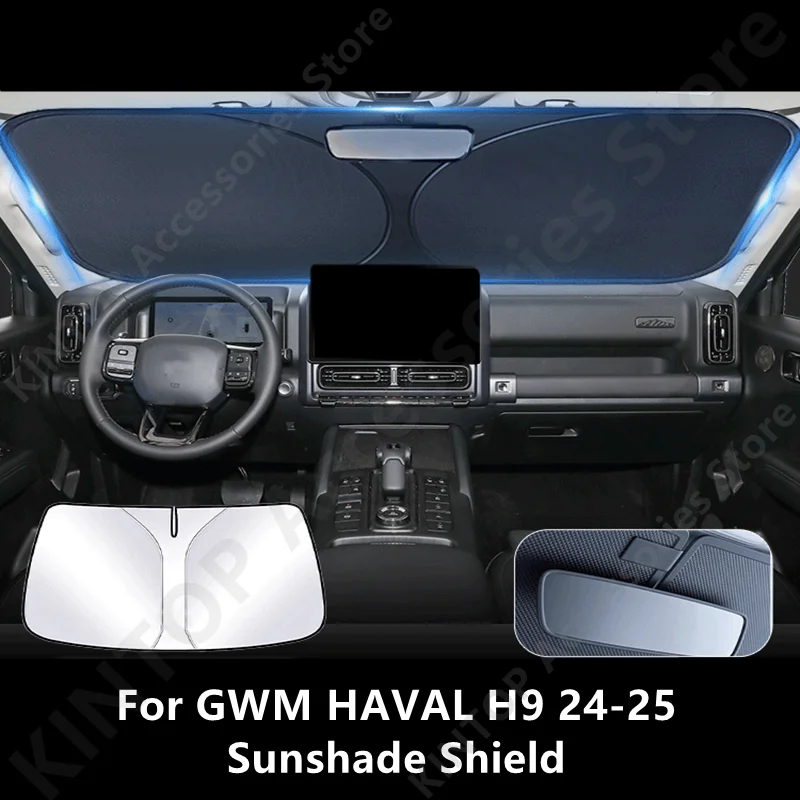 

For GWM HAVAL H9 24-25 Sunshade Shield,Sunscreen And Insulation Interior Modification Protection Items Accessories Refit