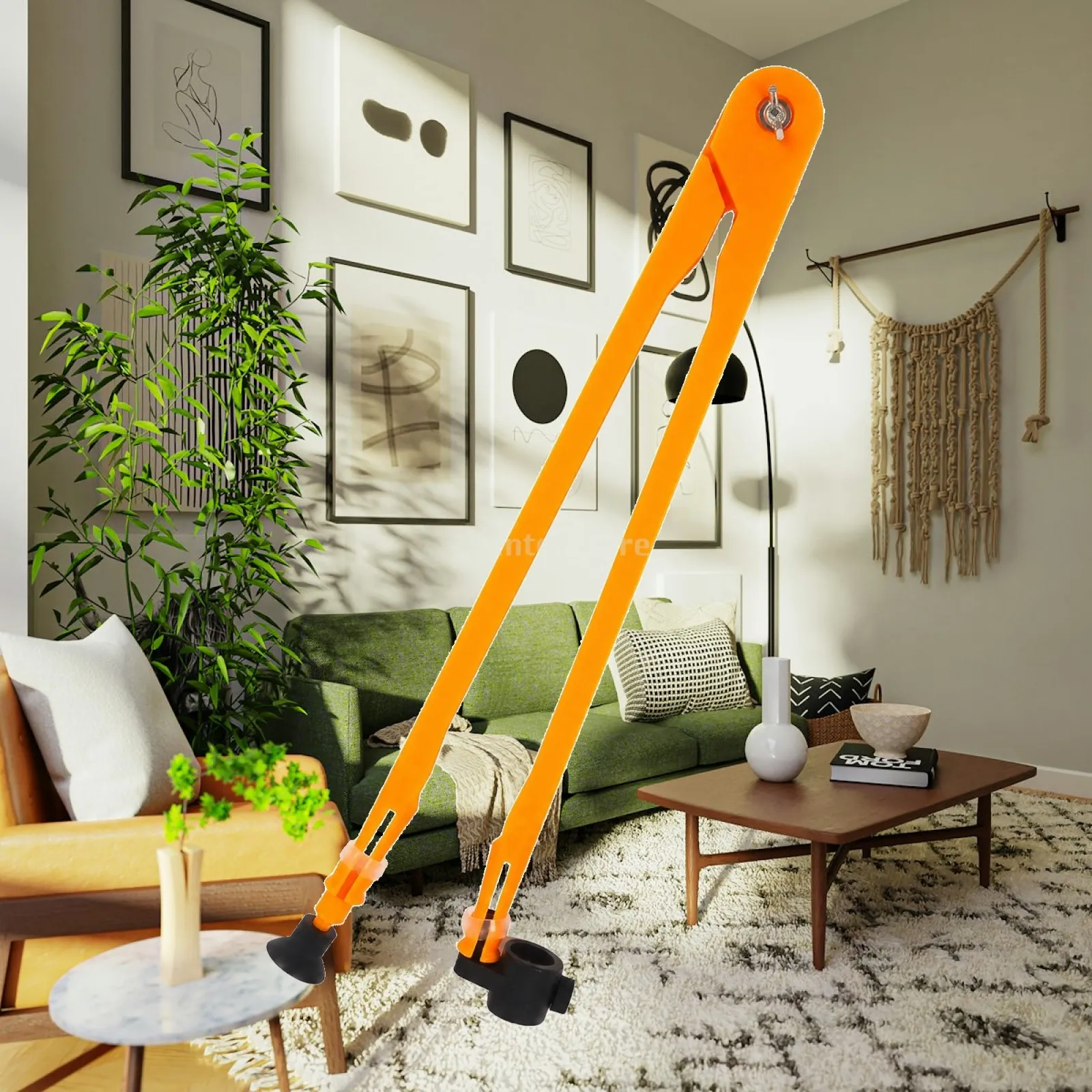 Math Teaching Compass for Board Drawing 45cm Geometry Ruler with Adjustable Arms and Suction Base for School Instruction