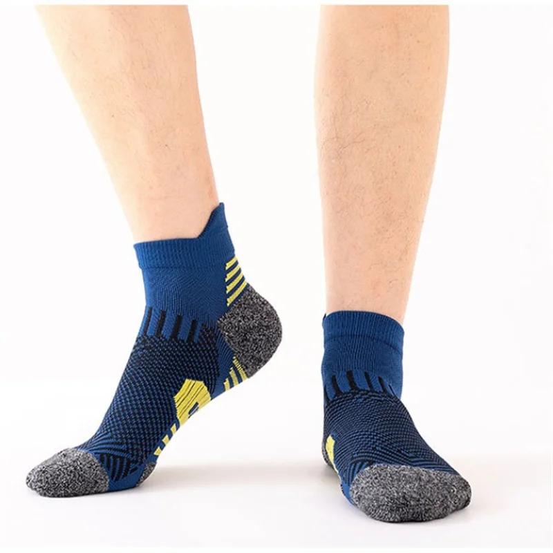 5 Pairs Professional Fitness Sports Socks Towel Bottom Non-Slip Running Socks Men Women Quick-Drying Basketball Training Sock