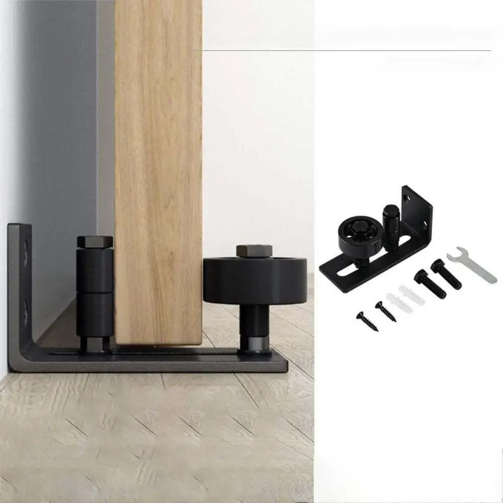 

Carbon Steel Barn Door Floor Guide Flat Bottom 8-in-1 Style Stay Roller Black Finish Wall System Flush Design Window Rollers