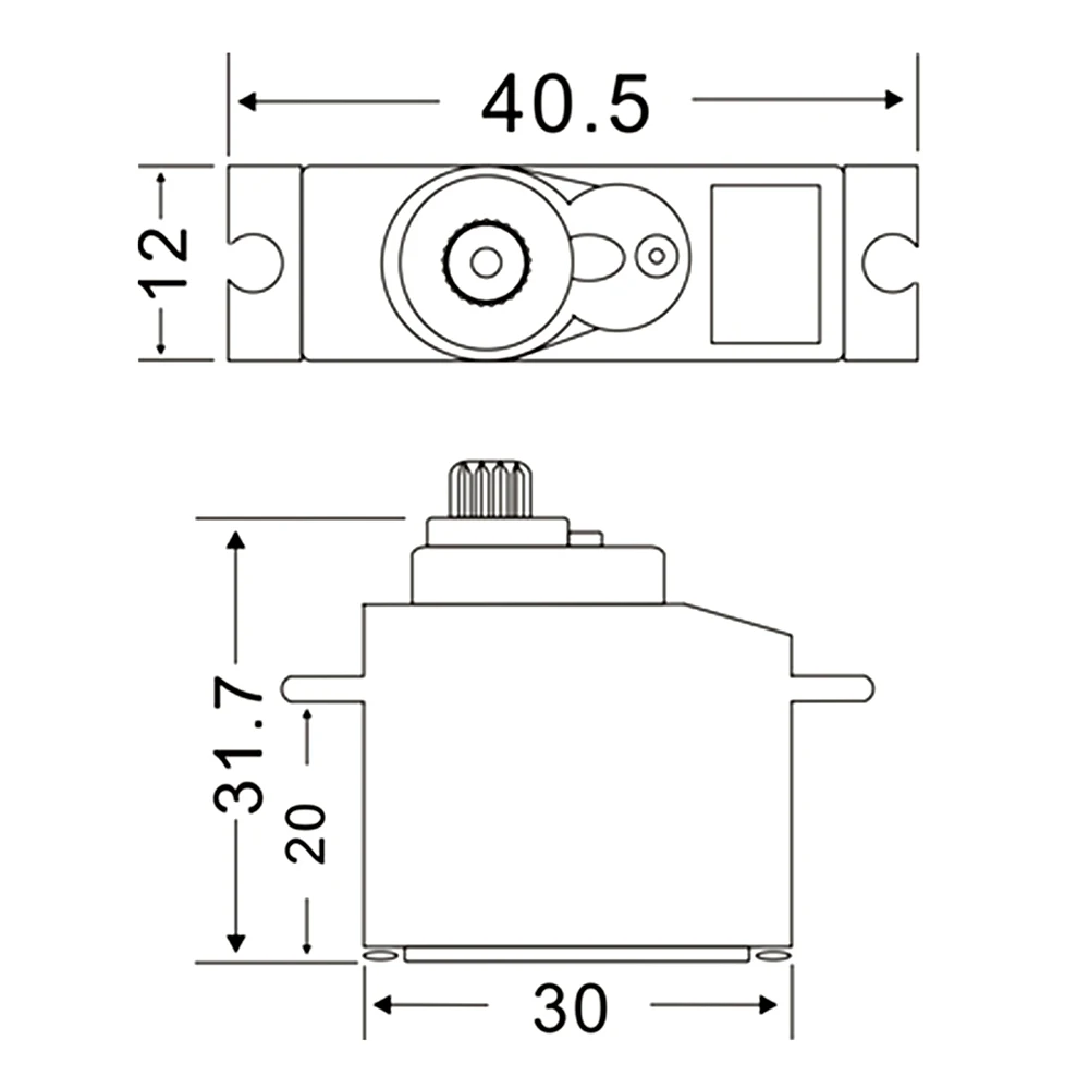 JX Servo PS-1171MG Servo analogico con ingranaggi metallici con coppia da 17 g 3,5 kg per auto/aereo/robot/elicottero RC
