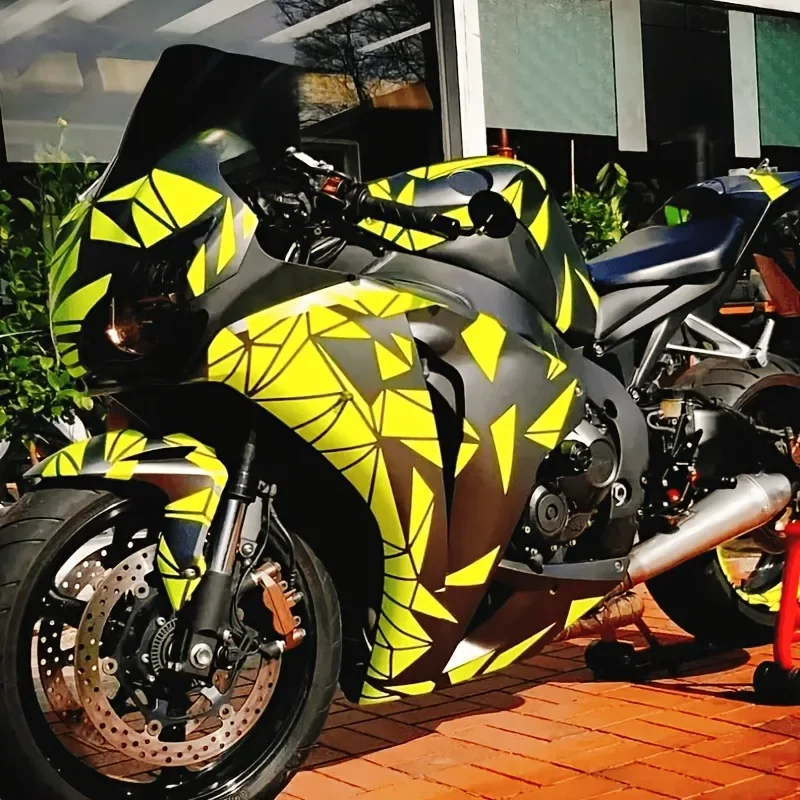 Camo Geometric Sticker 2D Flat Matte Vinyl Decal Waterproof Scratch Resistant Removable for Motorcycle Helmet Tank Car Window