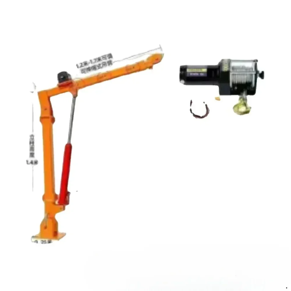 Hot sales Vehicle-mounted crane 12v24v truck-mounted crane 500 kg cantilever crane mini truck hoist hydraulic type