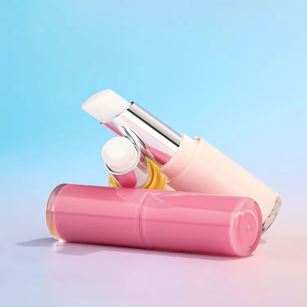 Private Label Lippenbalsem Fruitsmaak Langdurig Hydraterend Hydraterend Verzachten Make-up Aangepast logo Groothandel Roze Paars Pakket
