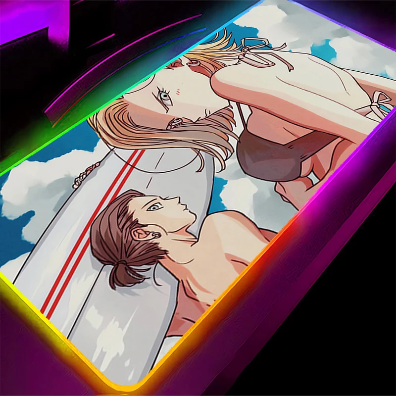 RGB الكمبيوتر Varmilo لوحة المفاتيح LED ماوس الوسادة D-Dragon الكرة قفل حافة الخلفية الألعاب اكسسوارات ألعاب السجاد مكتب حصيرة ماوس #1