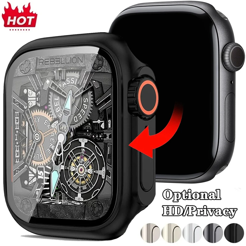 

Защитная пленка для Apple Watch 45 мм, 44 мм, 40 мм, 41 мм, 46 мм, 42 мм, чехол-бампер из поликарбоната для iWatch 11, 10, 9, 8, 7, SE, 6, 5 (преобразование в Ultra)