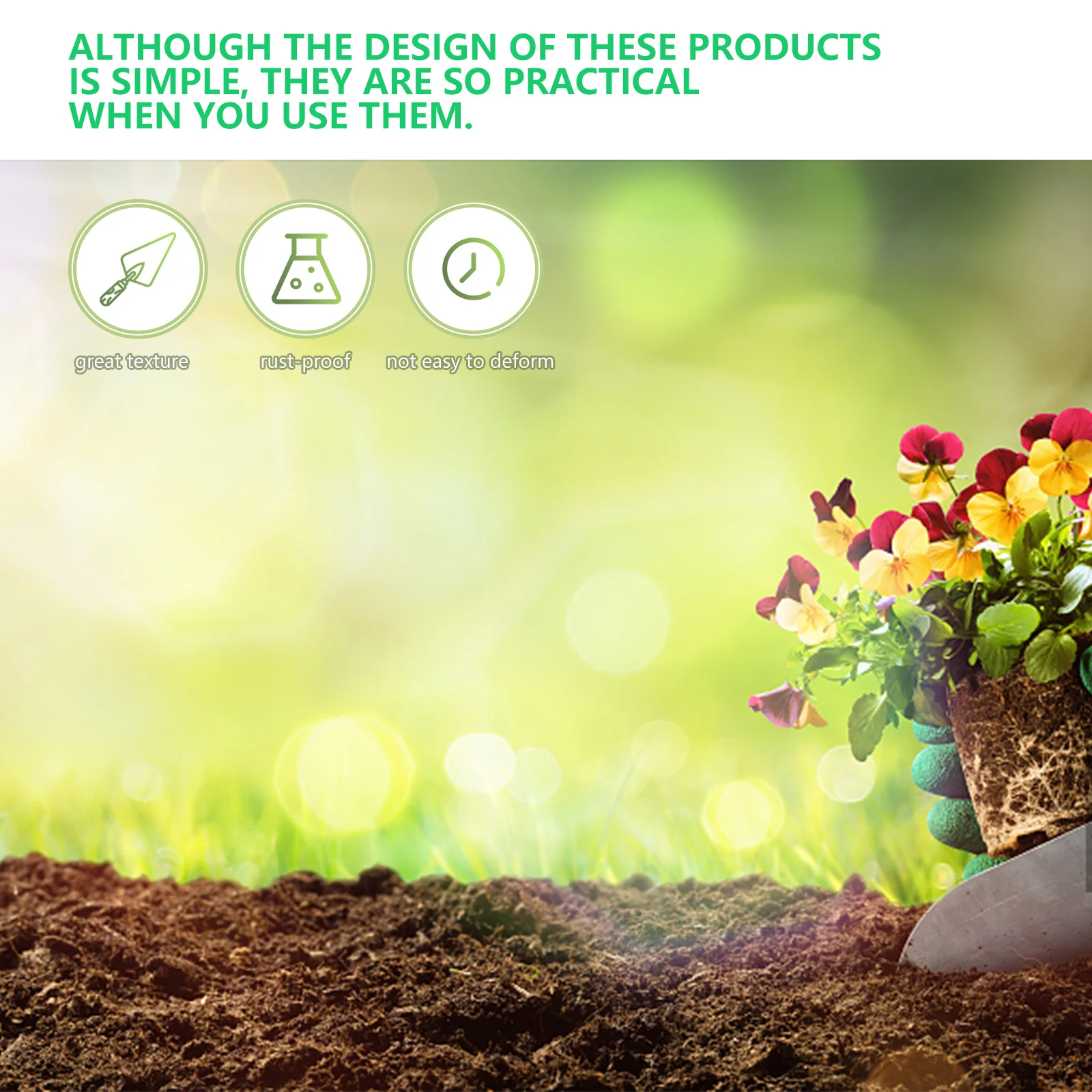 

2 set Garden Tool Set Plastic Hand Trowel For Indoor Gardening Small Plants Succulents Vegetables Mini Garden Tools Kit