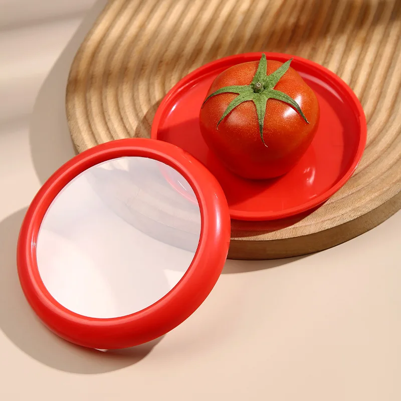 Halve Tomatoes Keeping Crisper Kitchen Transparent Food Fresh-keeping Box Fruit Vegetable Container Storage Box Kitchen Supplies