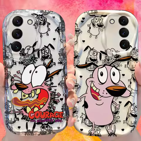 Courage The Cowardly Dog Case for Samsung Galaxy S25 S24 S23 S22 S21 Ultra Plus S20 FE A73 A72 A71 A56 A55 A54 5G A51 4G Cover