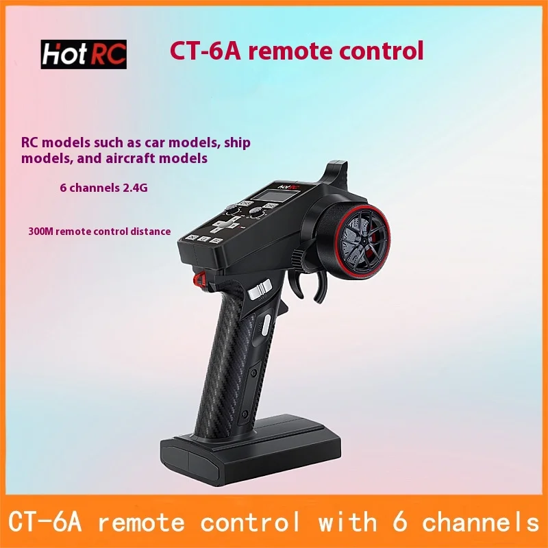 Hotrc التحكم عن بعد Ct-6a بندقية التحكم 6-قناة اللكم والشعاع مركبة 2.4 جرام استقبال F-06a استقبال