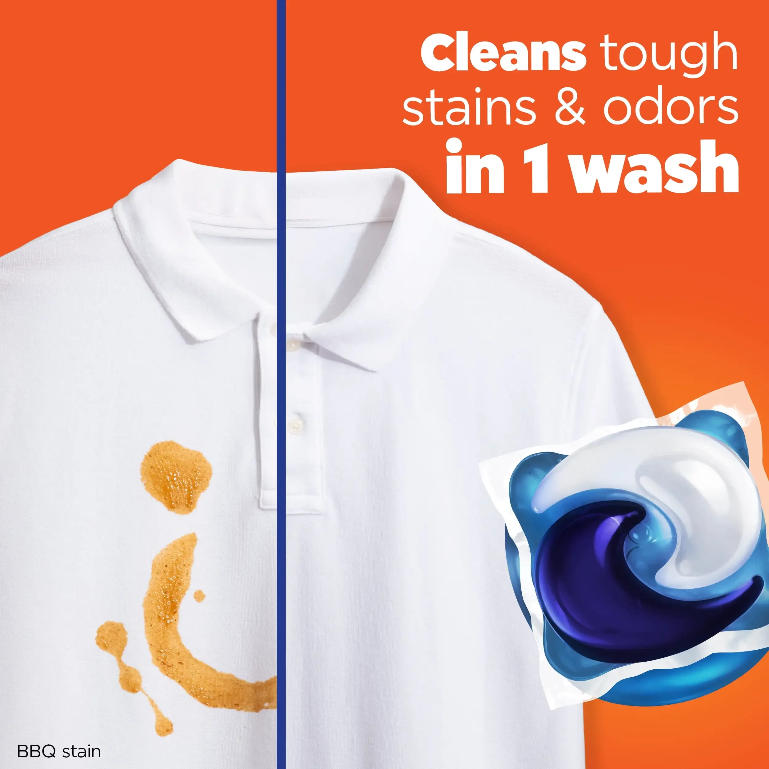 16-Count PODS Liquid Laundry Detergent Pacs, Original Scent, Pre-Measured Pacs for Convenient & Effective Cleaning