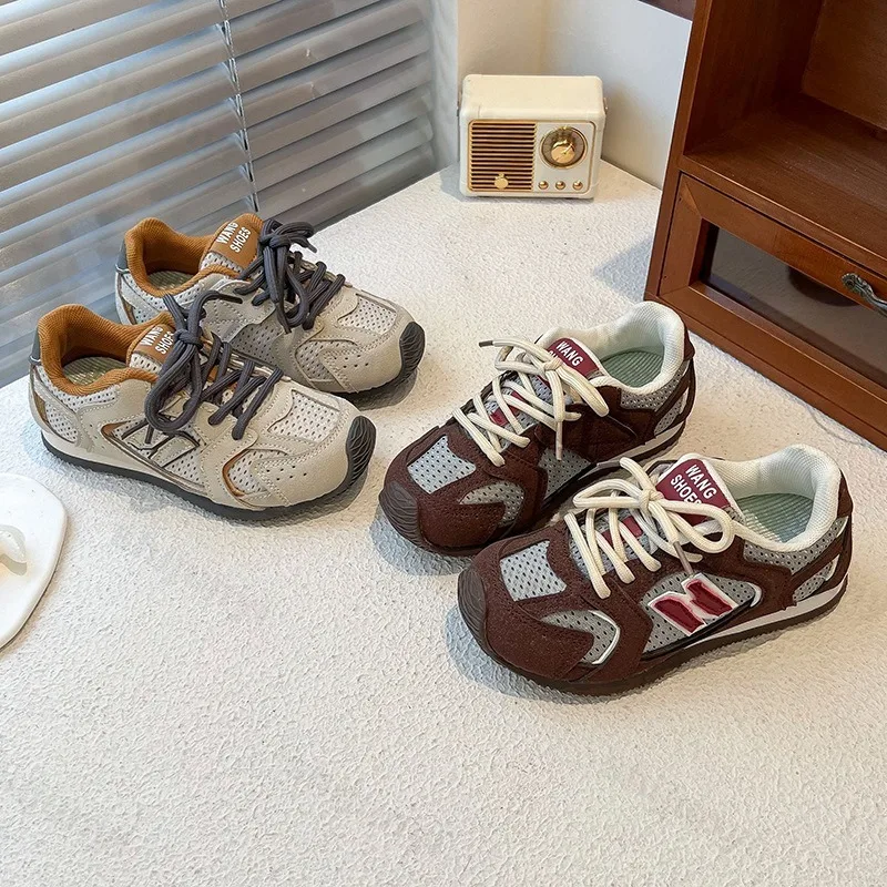 

Children's Retro Design Low Top Casual Sport Shoes 2025 Autumn New Boys' Fashion Trend Versatile Breathable Comforatble Sneakers