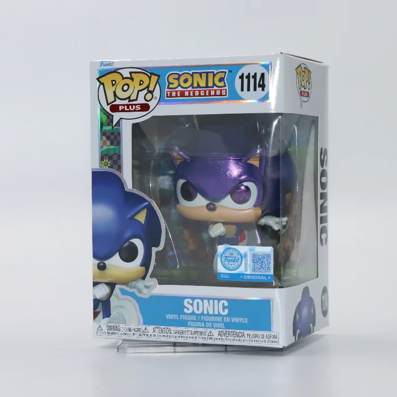 

Oiginal Funko Pop Sonic The Hedgehog Anime Action Figure Cream Metal Edition Sonic Vinyl Figure Figurine Doll Model Toy Kid Gift