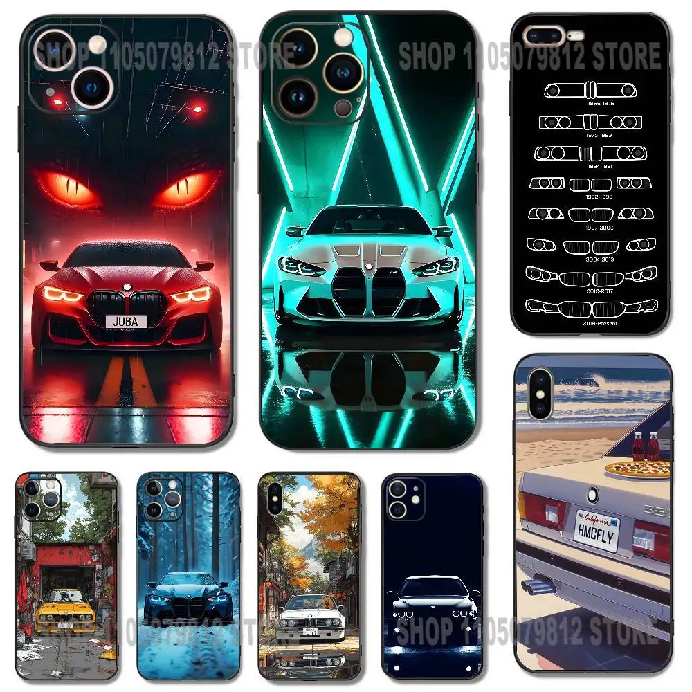 

Black White for B-BMW-es M3 Phone Case For iPhone 17 16,15,14,13,12,11,Pro,XS,Max,XR,Plus,Mini Soft Silicone Black Shockproof