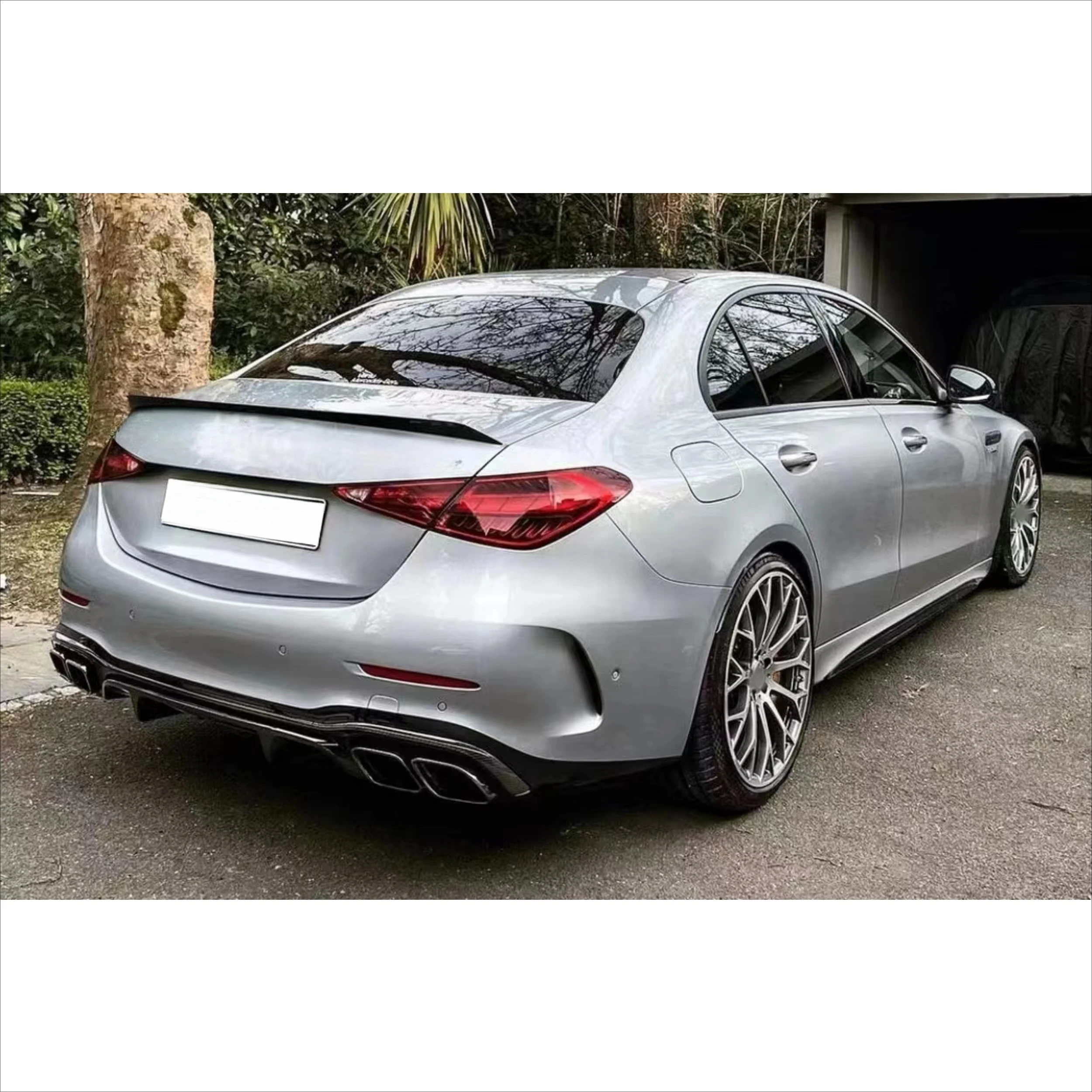 STLF Body Kit Include Rear Diffuser Tail Pipes for Mercedess Benzs C Class W206 2022 Year Upgrade to C63 AMGs 6