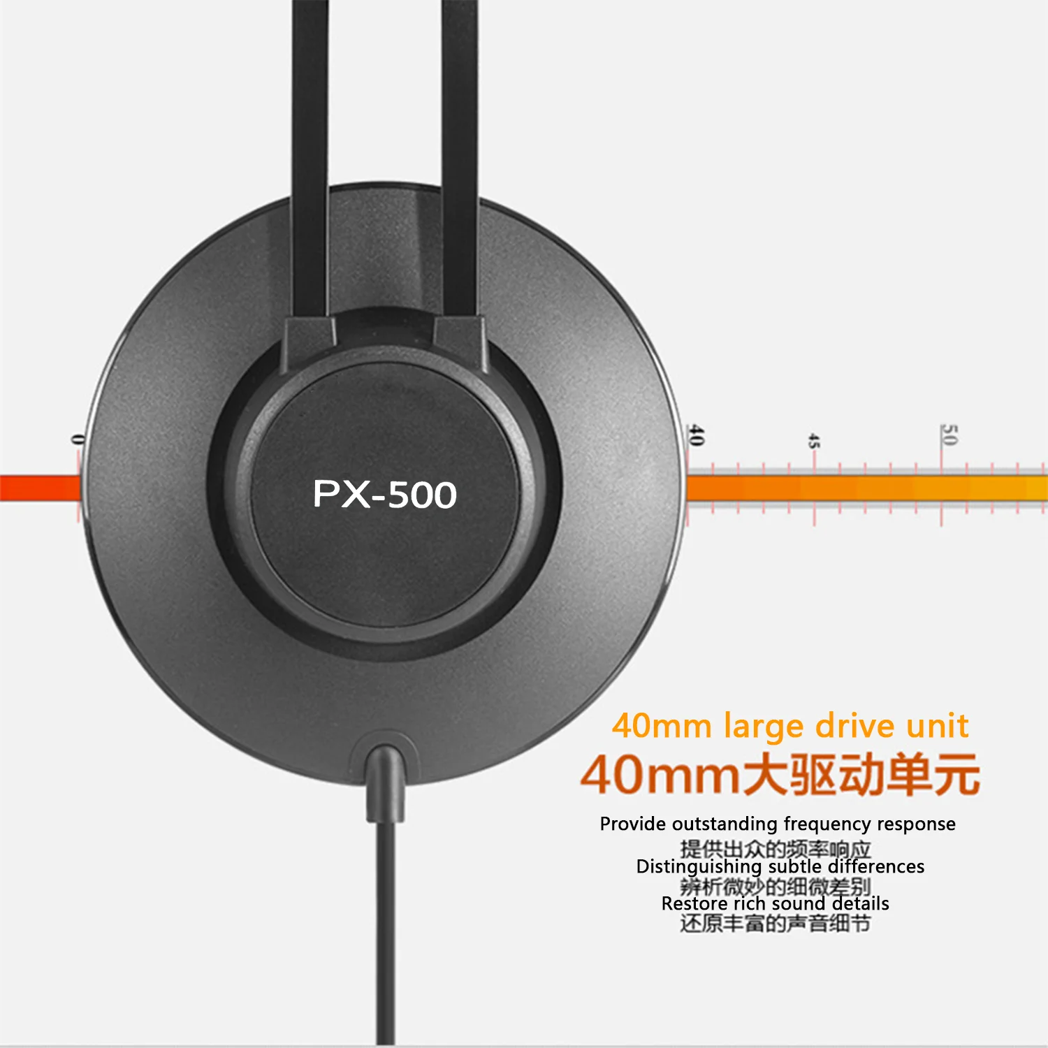 High-quality head-mounted monitoring headphones for recording professional headsets, electronic keyboards, drums, electric guita