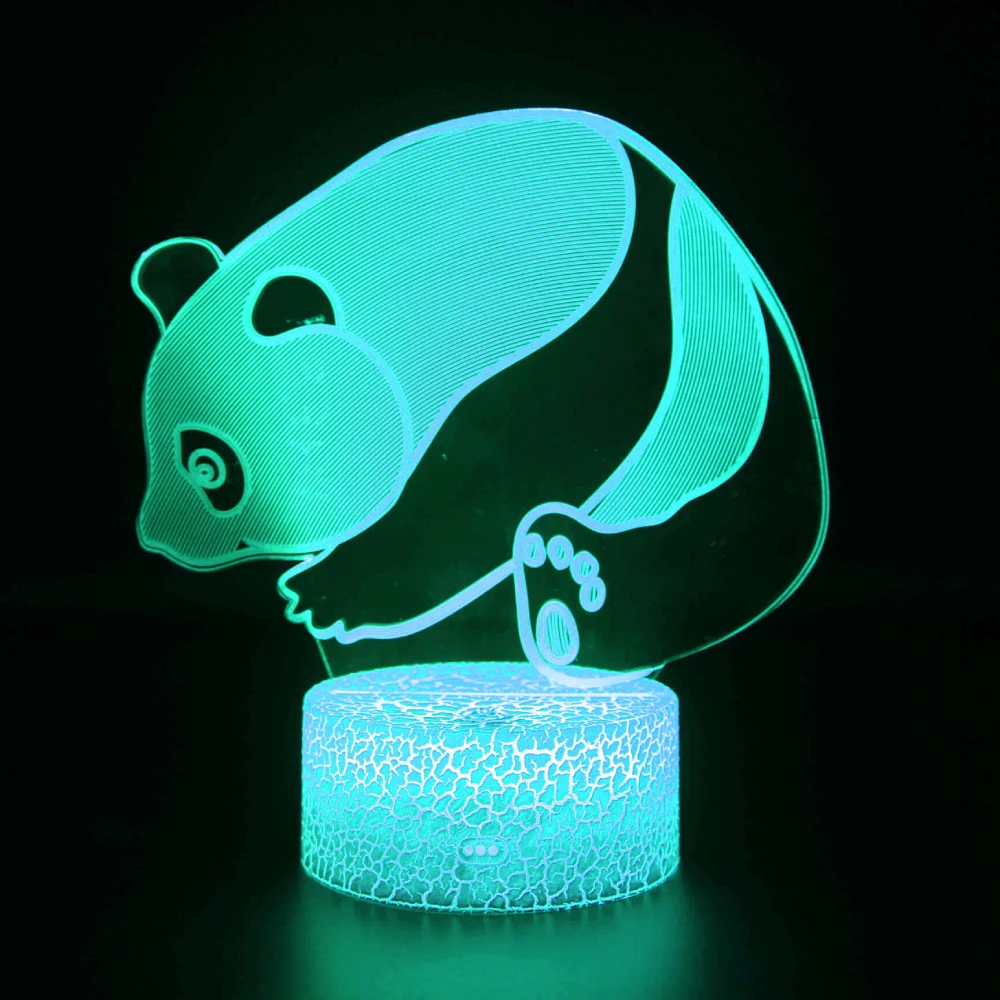 

Nighdn Cartoon Panda LED Night Light Kids Room 3D Optical Illusion Lamp 7 Color Changing Christmas Birthday Gift for Boys Girls