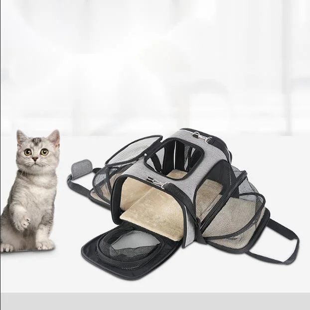 

Portable Pet Shoulder Bag Expandable Cat Carrier Breathable Puppy Cat Handbag Outdoor Travel Backpack Dog Cat Transport Carrying