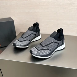 Brand designer luxury men's knitted hooded sports shoes with low cut running shoes, lightweight for summer parties 02