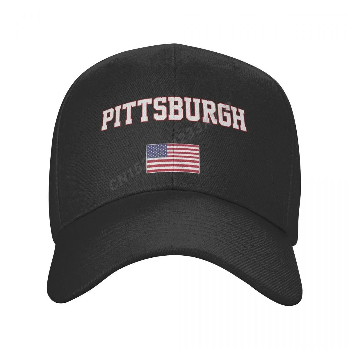 Baseball Cap Pittsburgh America Flag USA United States City Wild Sun Shade Peaked Adjustable Outdoor Caps