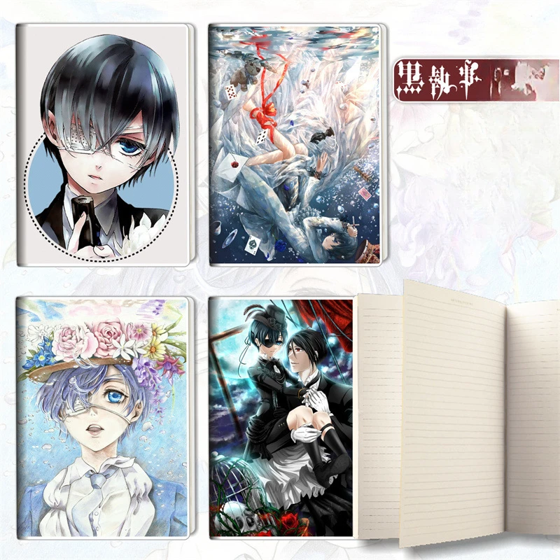 65PCS Sebastian Michaelis Charles Phantomhive Popular Animation Two-dimensional Peripheral Student Gifts Exquisite Notebook