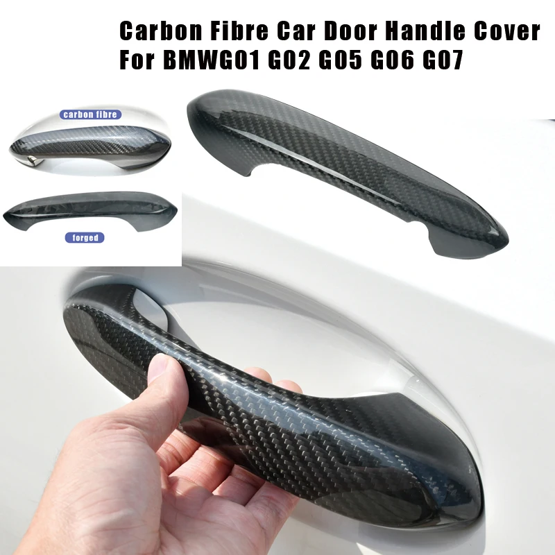 Carbon Fiber Exterior Door Handle ABS Cover Trim Customized For BMW G20 G30 G32 X1 F48 X2 F39 X3 G01 X4  F15 G05 X6 F16 G06 X7