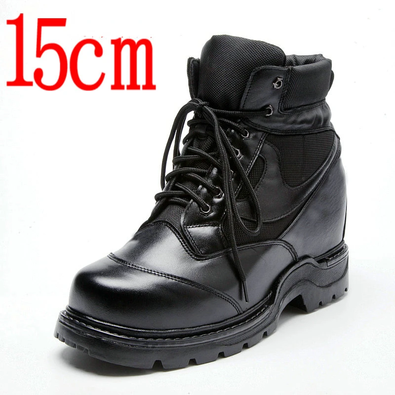 Host's Stage Walk Show Design Elevated Boots Shoes Men 15cm Extra Tall Boots Invisible Increased Thick Sole Pantshoes Shoes Man