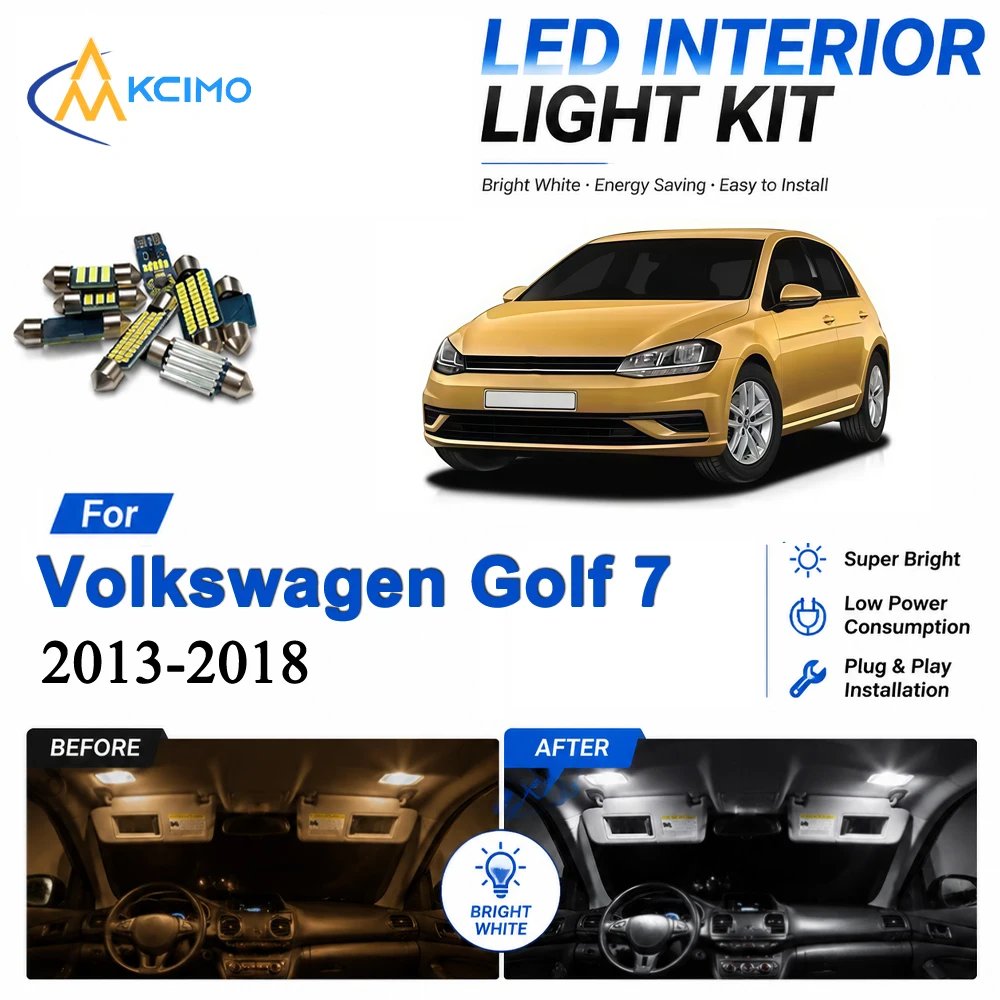 Car Interior Door Trim Panel Light For Volkswagen Golf 7 MK7 2013-2018 LED Dome Reading Lamp Auto Lighting Accessories