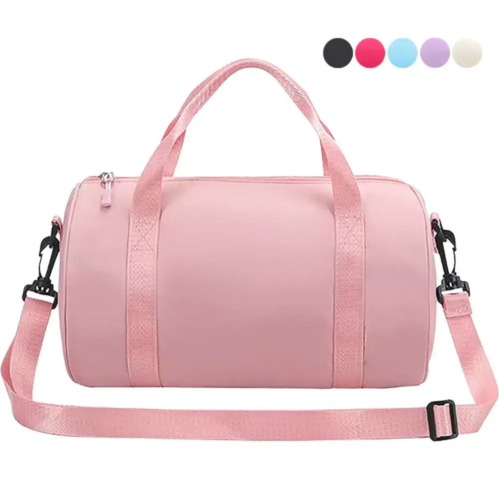 Portable Large Capacity Gym Bag for Women Water-resistant Solid Color Sports Bag Lightweight with Adjustable Strap Shoulder Bags