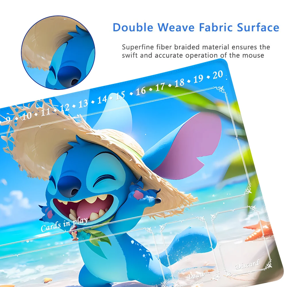 Lorcana Playmat Free Storage Bag Size 24X14IN Trading Card Game Protective Mats Scratch-Resistant Durable Mouse Pad 20
