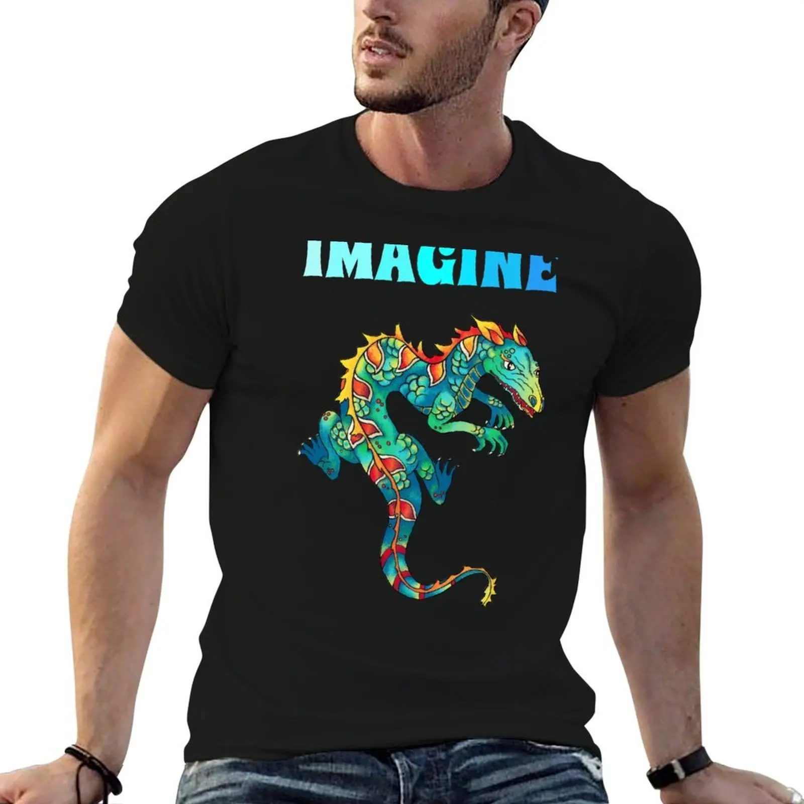 

Imagine Dragon Vintage Tattoo Style T-Shirt cotton t shirts high quality man t shirts cotton t shirt man cotton T-shirt