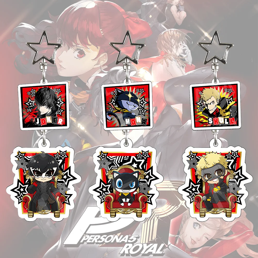 Persona 5 Joker Ren Amamiya 6cm Acrylic Stand Keychain Star Buckle Square Kawaii Itabag Accessories P5 P5R Game Fans Gift