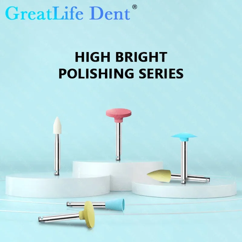 

GreatLife Dent 5pcs/set RDR Dental Silicone Polishing Grinding Heads Teeth Polisher for high Speed Contra Angle Handpiece