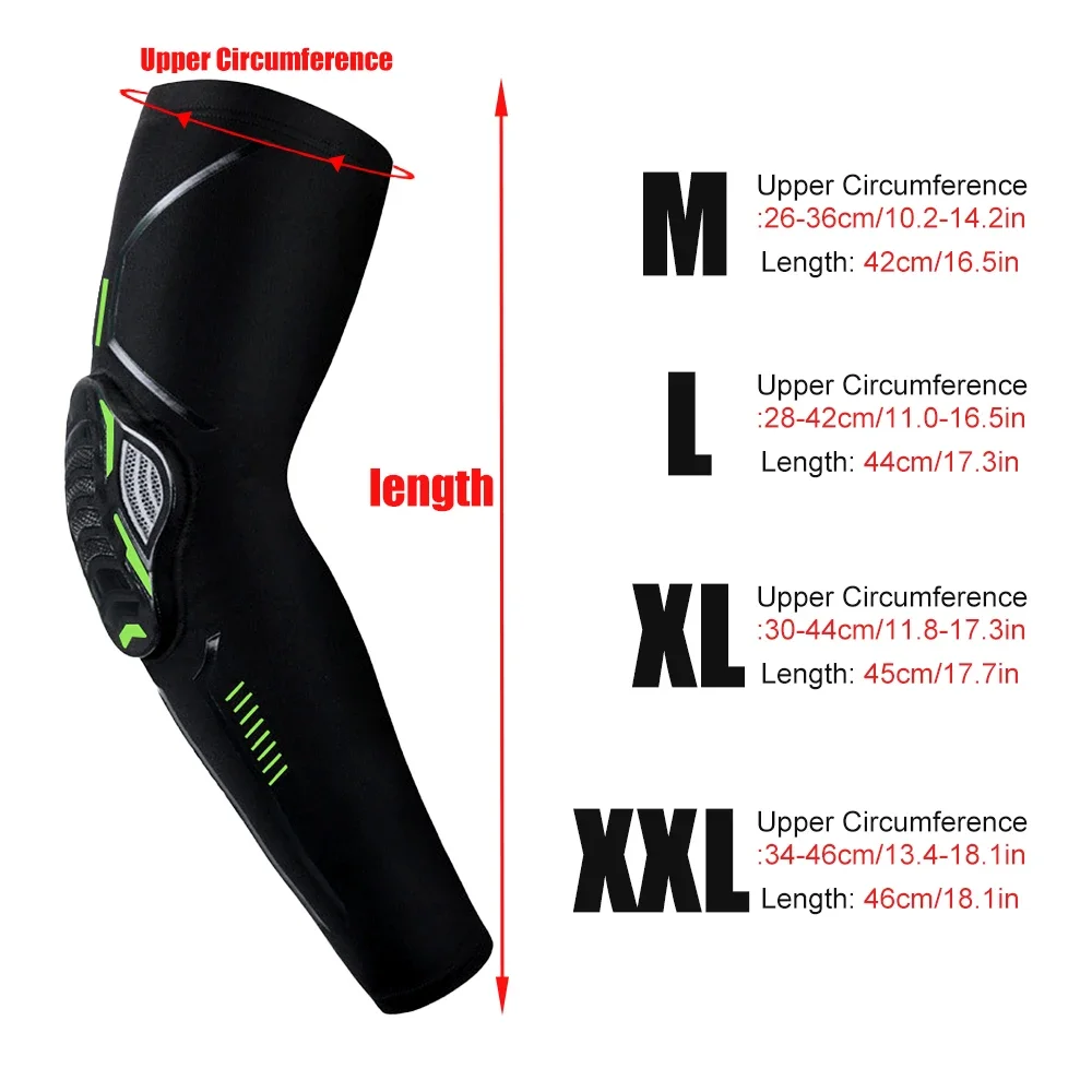 1/2Pcs Sports Crashproof Elbow Support Pad Elbow Brace Arm Compression Sleeve for Running Cycling Basketball Football