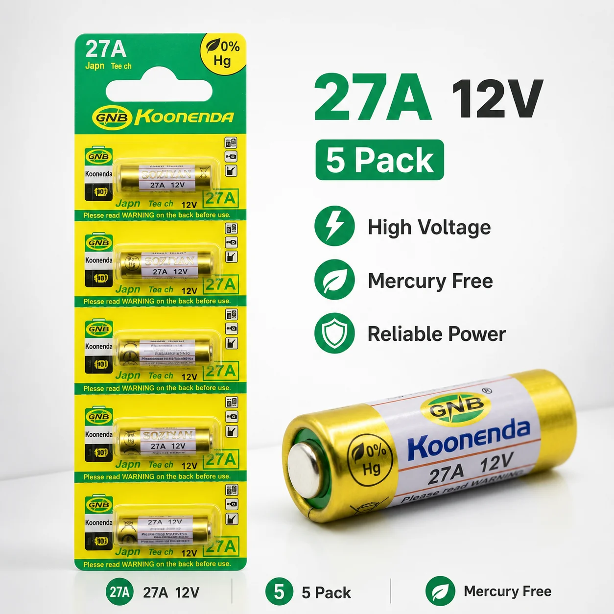 

12V 23A Premium Alkaline Battery 58mAh A23 E23A K23A L1028 High Capacity for Remote Doorbell Toy