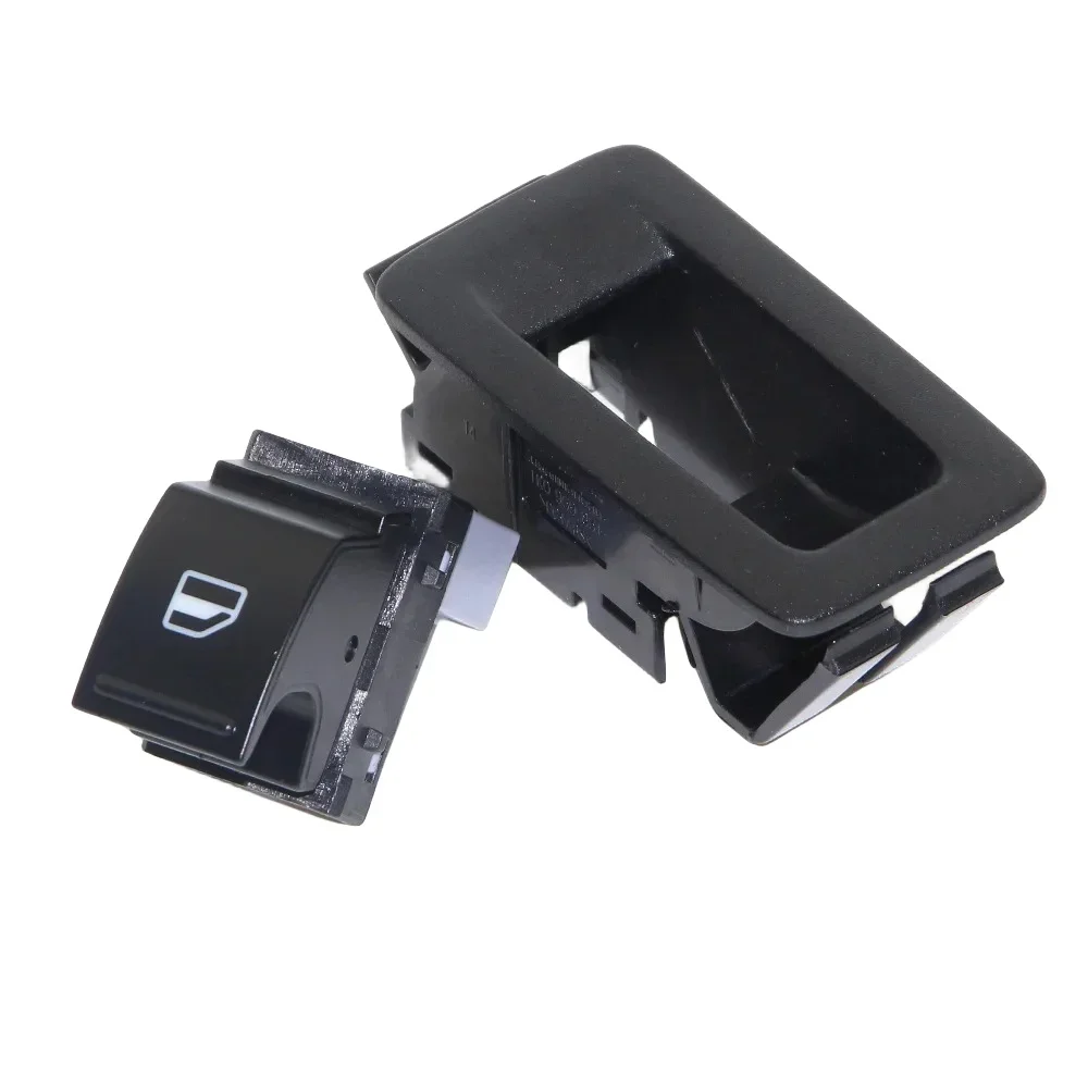 Passenger Side Chrome Window Control Switch Button + Decorative Frame Bracket For VW  Passat CC Tiguan 1F0 959 527 7L6 959 855