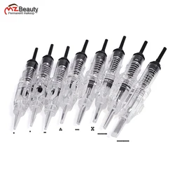 Needles Cartridge Permanent Makeup Needle Eyebrow Lip Cartuchos para tatuar 1R 3R 5R 5F 7F Microblading Makeup Agujas Tattoo Gun