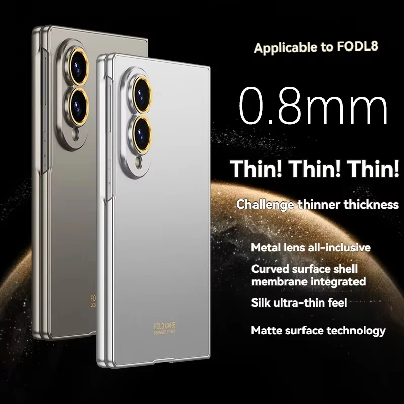 For Samsung Galaxy Z Fold 8 Ultra-thin Anti-scratch Plastic Case Screen Glass Restored Thickness Cover