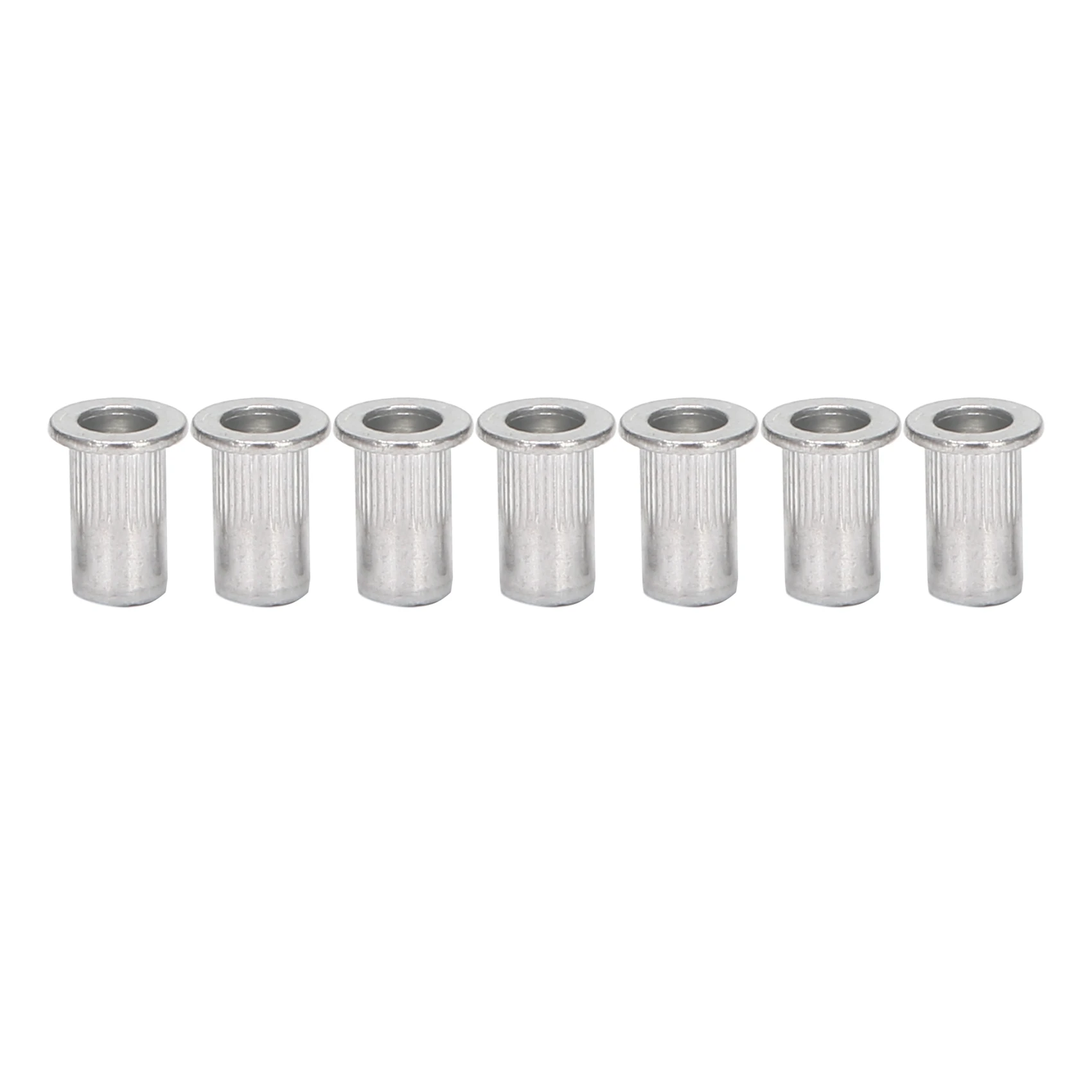 

ABKR-M5 Aluminum Flat Head Rivet Nut Insert Nuts Silver Tone 20Pcs