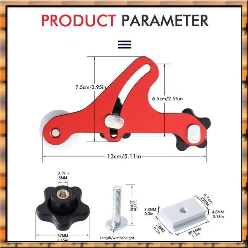 Sep N12R Table Saw Pressing Feeder Guide Woodworking Multi-Purpose Loc Boards One Way Bearing Roller Feeder Safety Pushing Tool