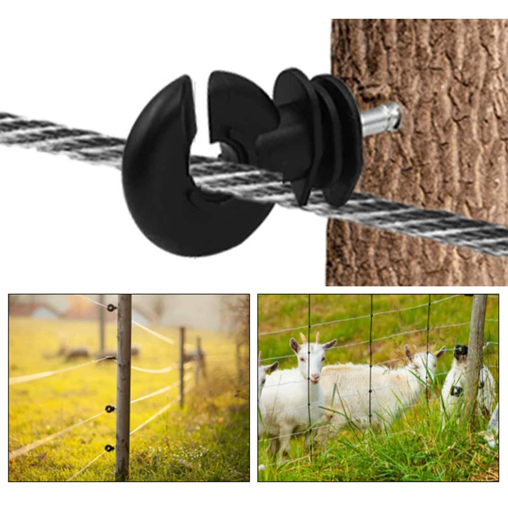 30pcs 9cm Electric Fence Insulator For Aluminum Wire For Multi-strand Wire Animal Fencing Garden Improvement Accessories