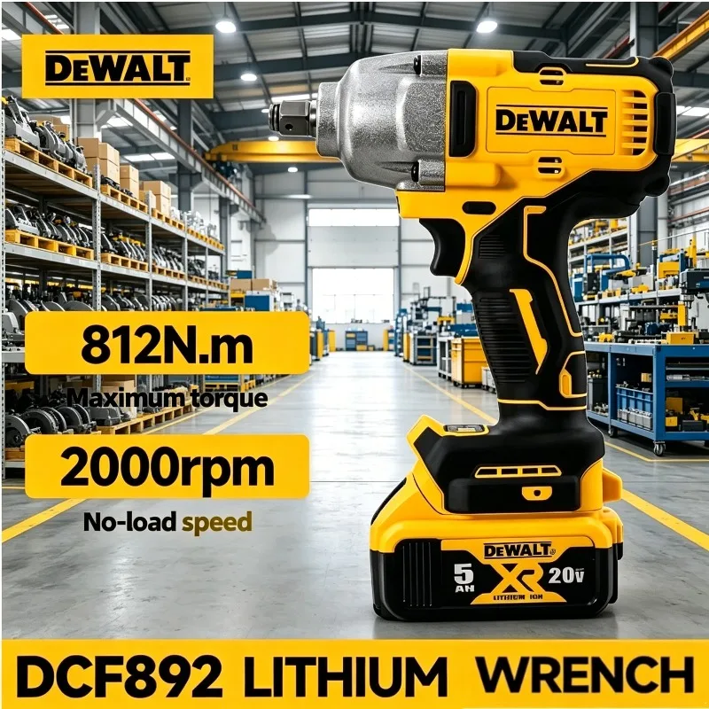 

Аккумуляторный ударный гайковерт DEWALT DCF892 20В, бесщеточный, с высоким крутящим моментом 812 Н·м, мощный, портативный