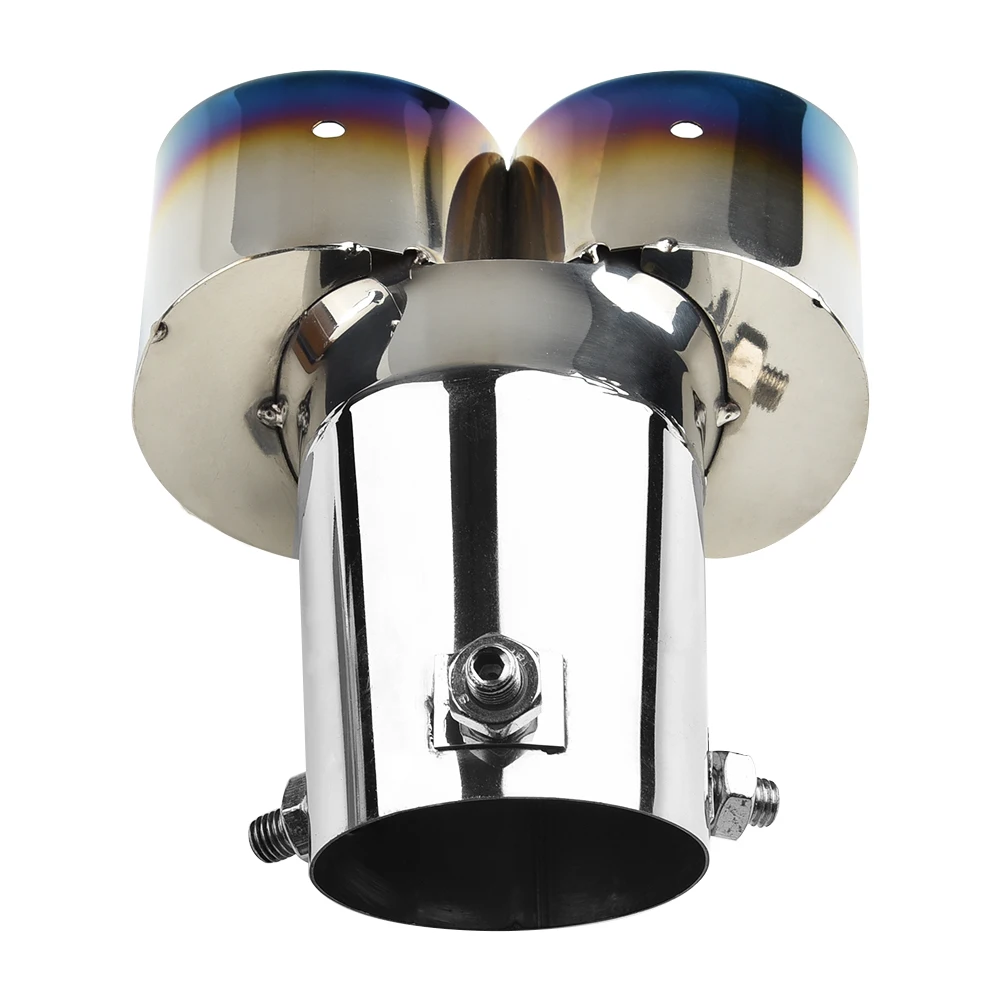 

Выхлопная труба из нержавеющей стали, задняя двойная выхлопная труба автомобиля, хвостовой глушитель, наконечник горла, полезные популярные аксессуары, высокое качество