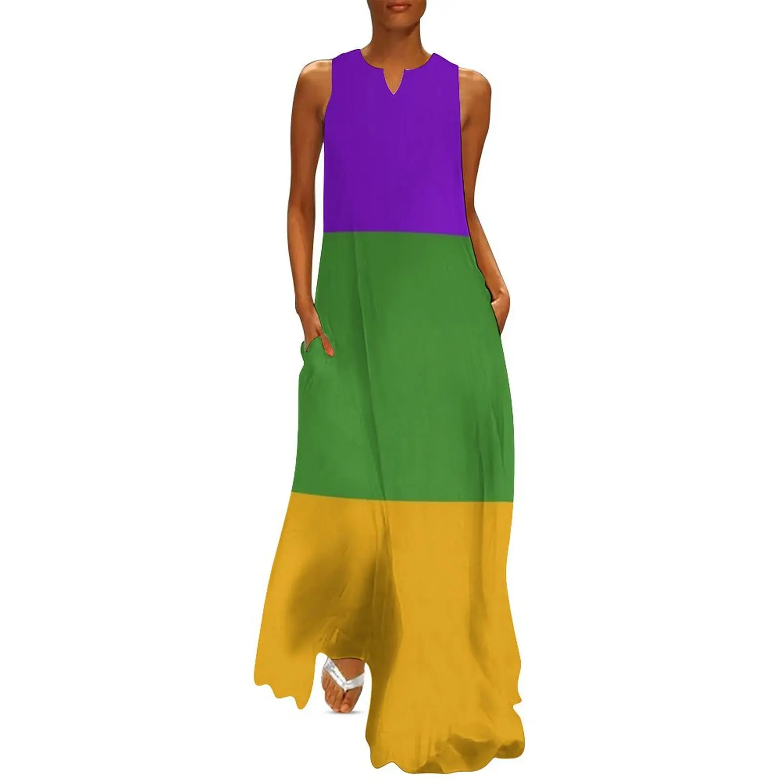 

Mardi Gras Colors Long Dress women"s evening dress 2024 summer dress