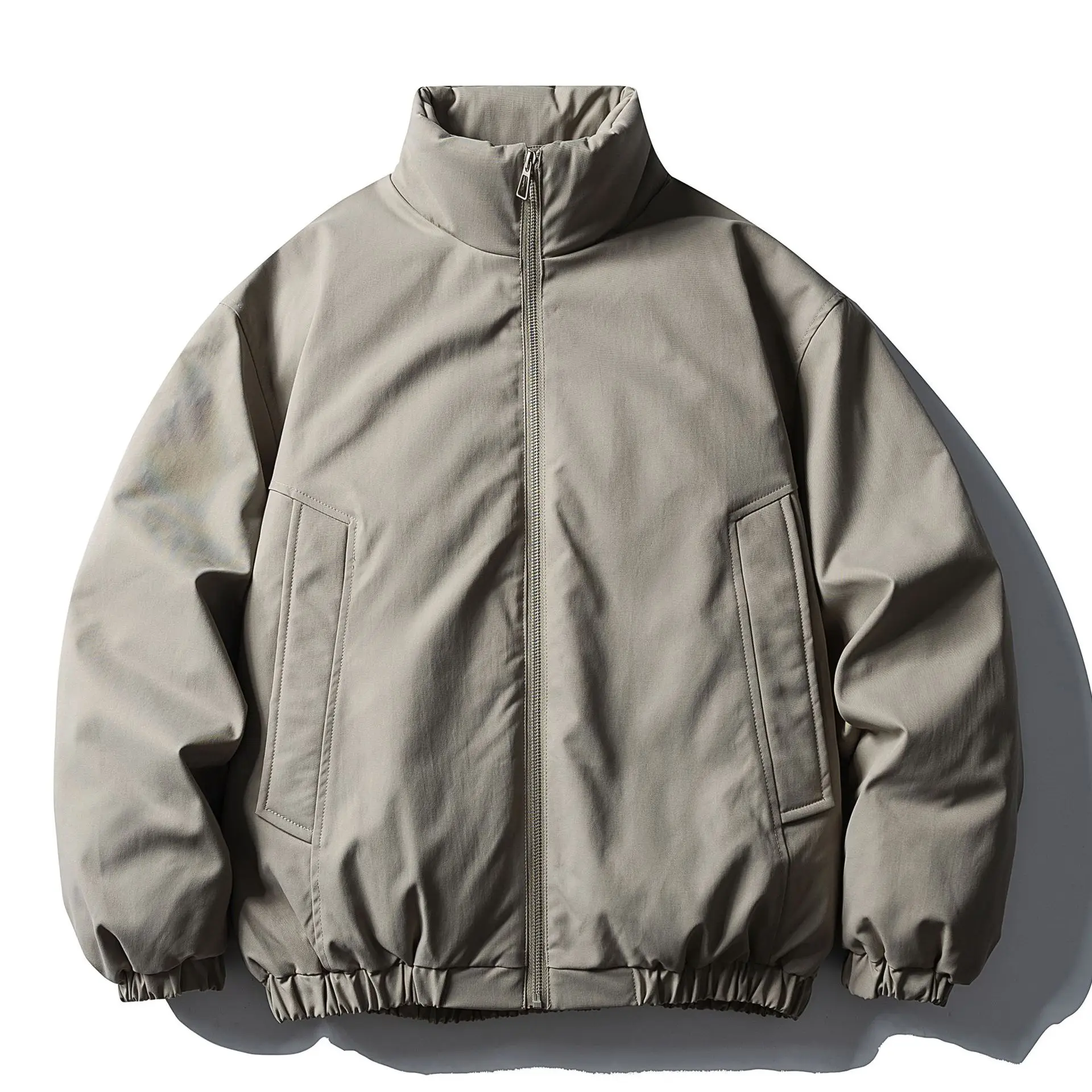 

Amekaji Winter 2025 Japanese-Inspired Minimalist Solid Puffer Jacket with 90% White Duck Down and Stand Collar American Retro