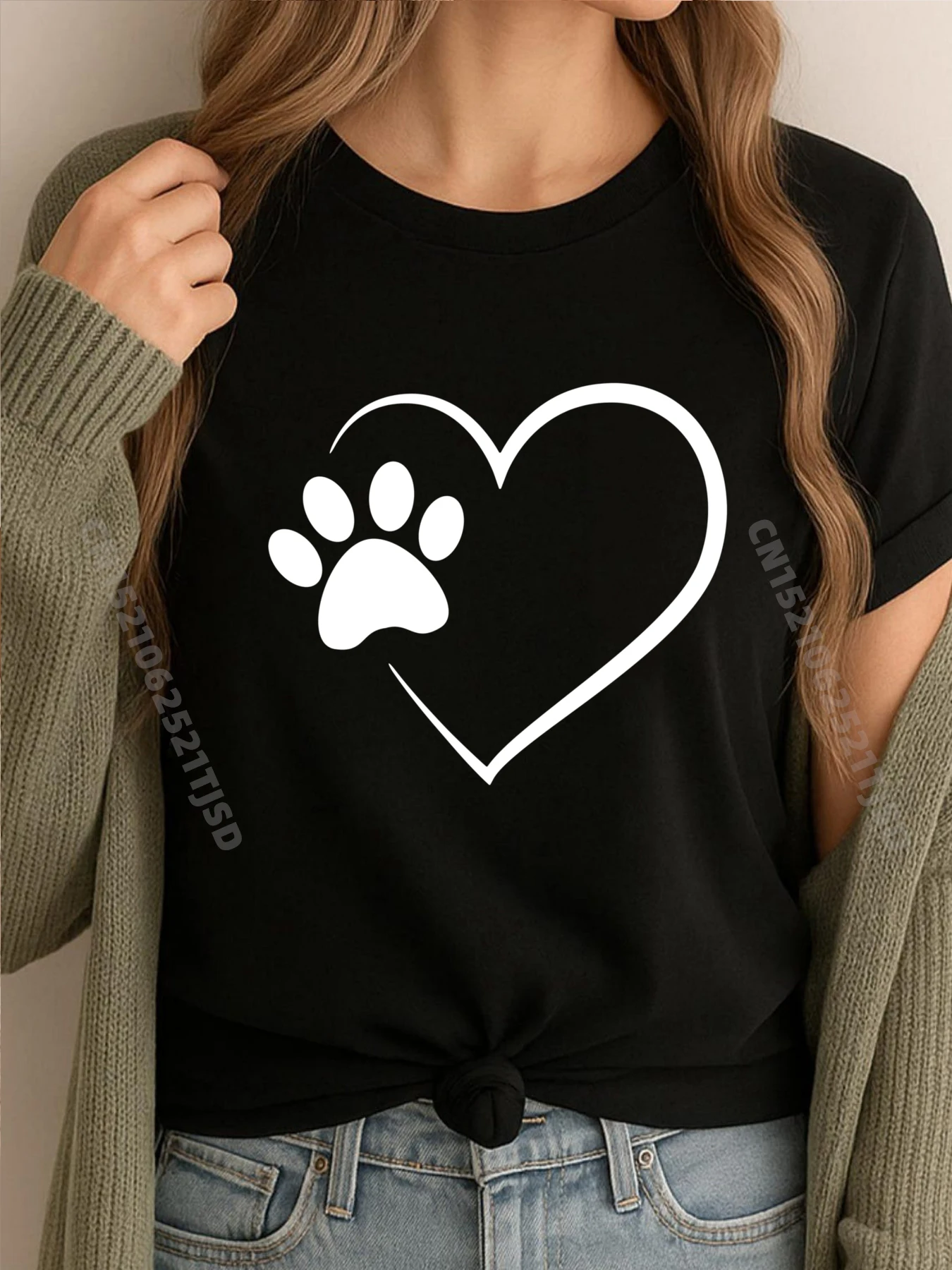 

Собачья лапа Сердце Любитель собак для мам Бесплатная доставка Товары Самые низкие цены День памяти аниме